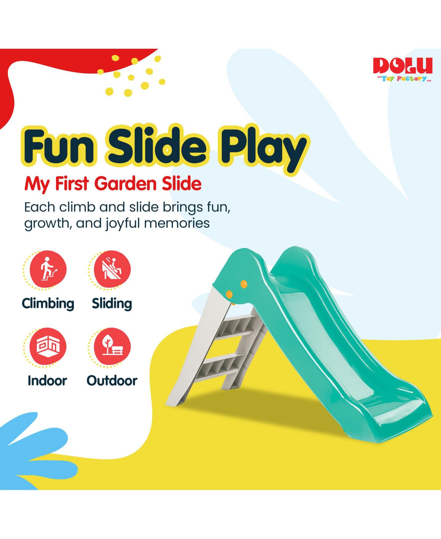 Детская игрушка Dolu My 1st Slide Foldable Indoor/Outdoor, Ages 2+ — фото 2