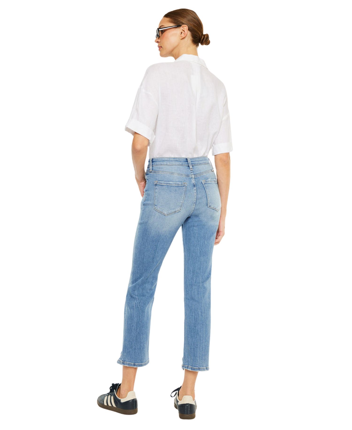 Women's Angela High Rise Slim Crop Straight Jeans