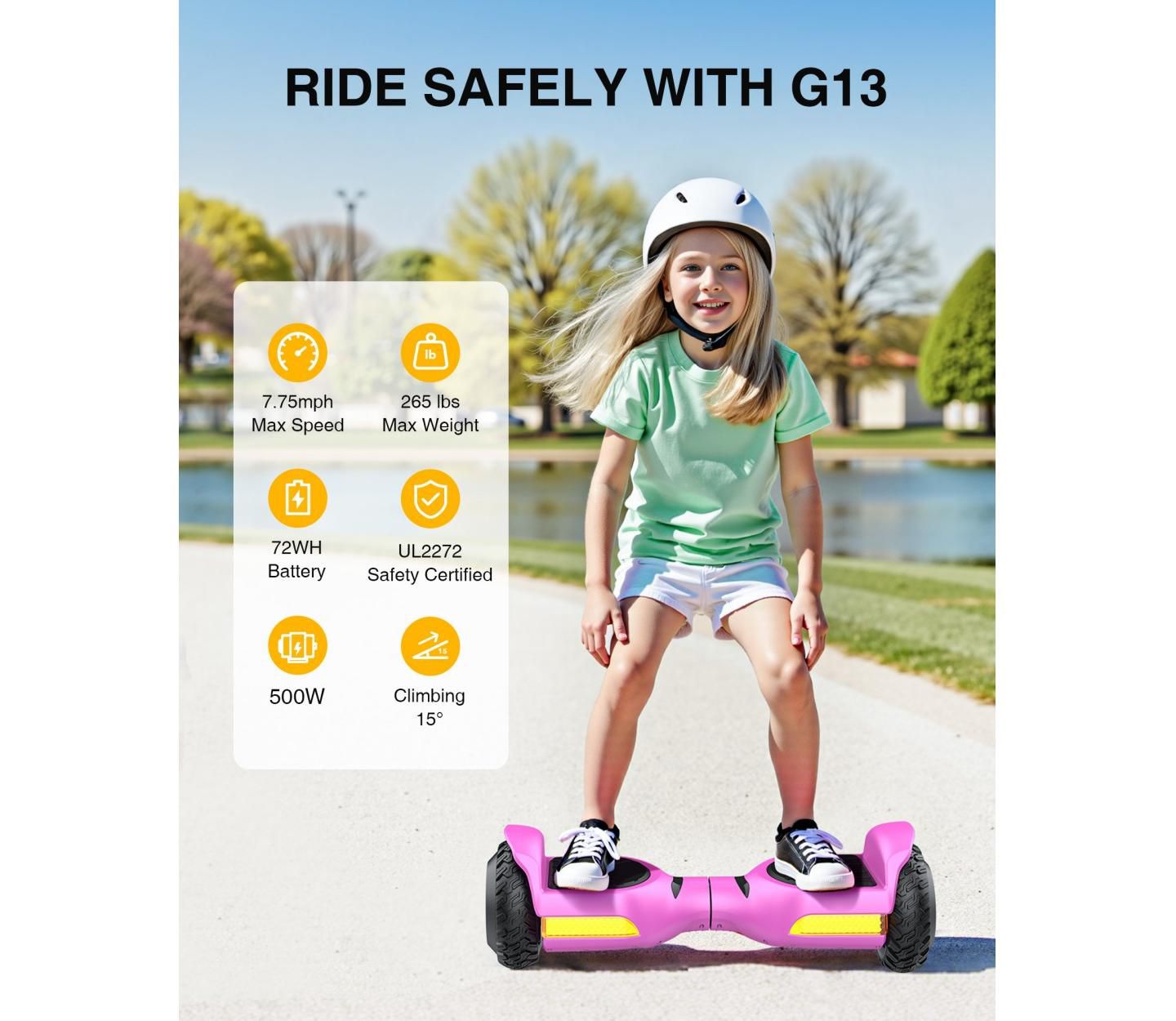 Баланс-скутер Everyfun K1 и G13 с насадкой-сиденьем, для детей и взрослых, цвет: Розовый — фото 3