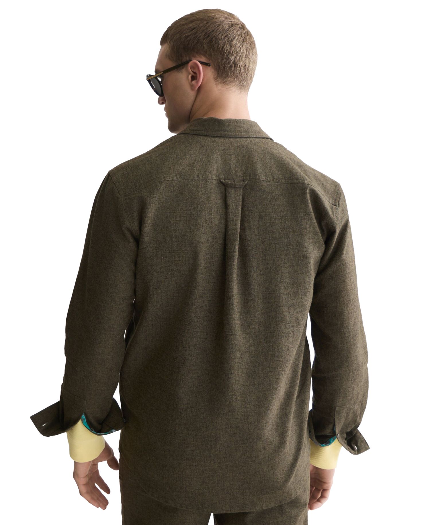 Men's Melange Long-Sleeve Shirt