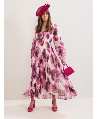 Women's Natalia Floral Pleated Maxi Dress