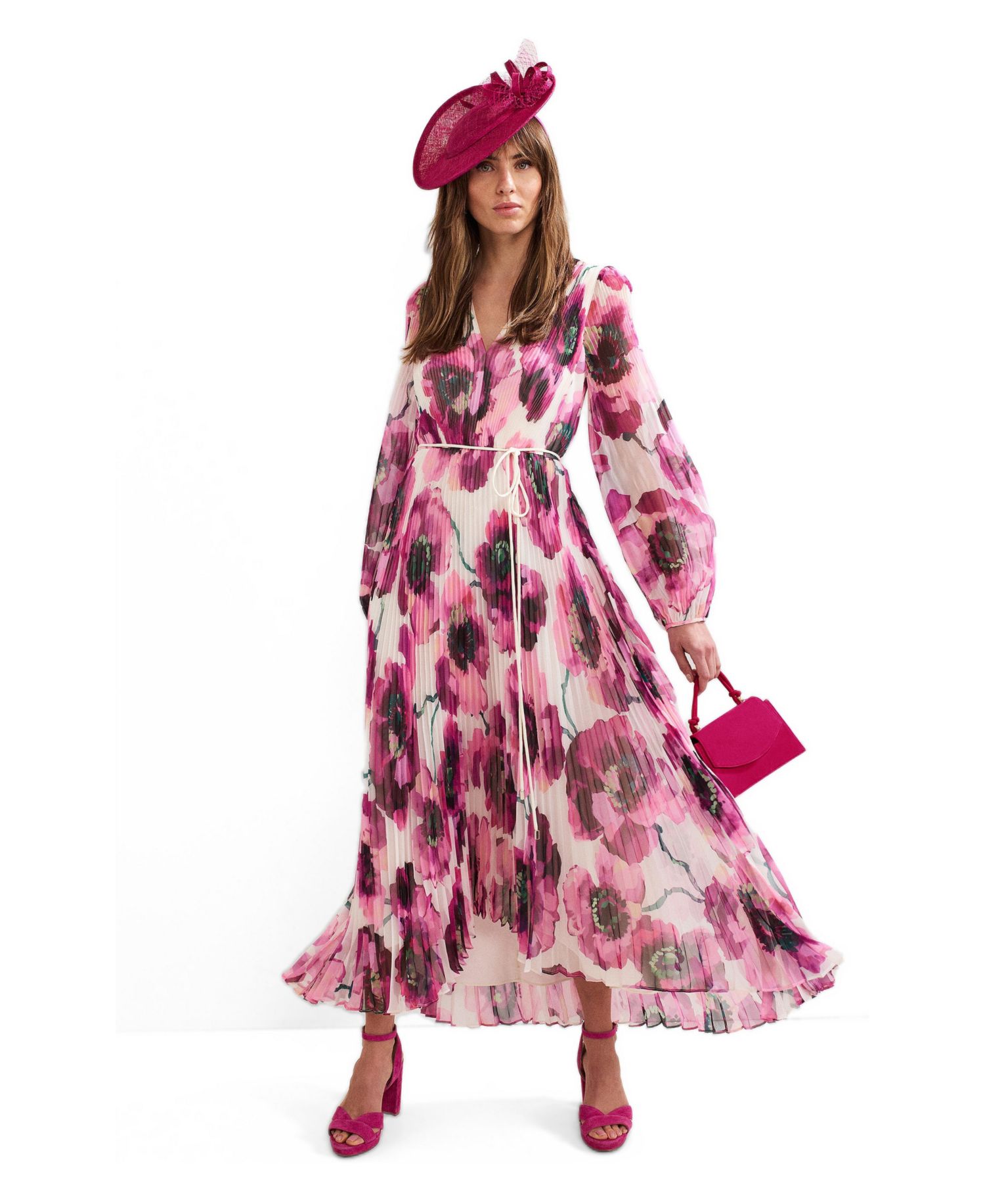 Women's Natalia Floral Pleated Maxi Dress