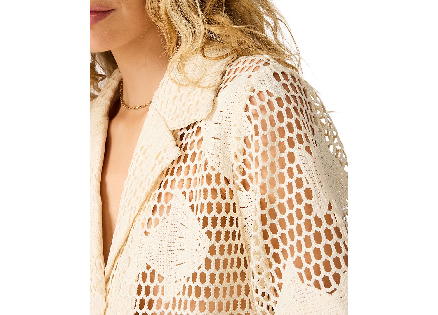 Women's Sandra Short-Sleeve Fish Lace Top