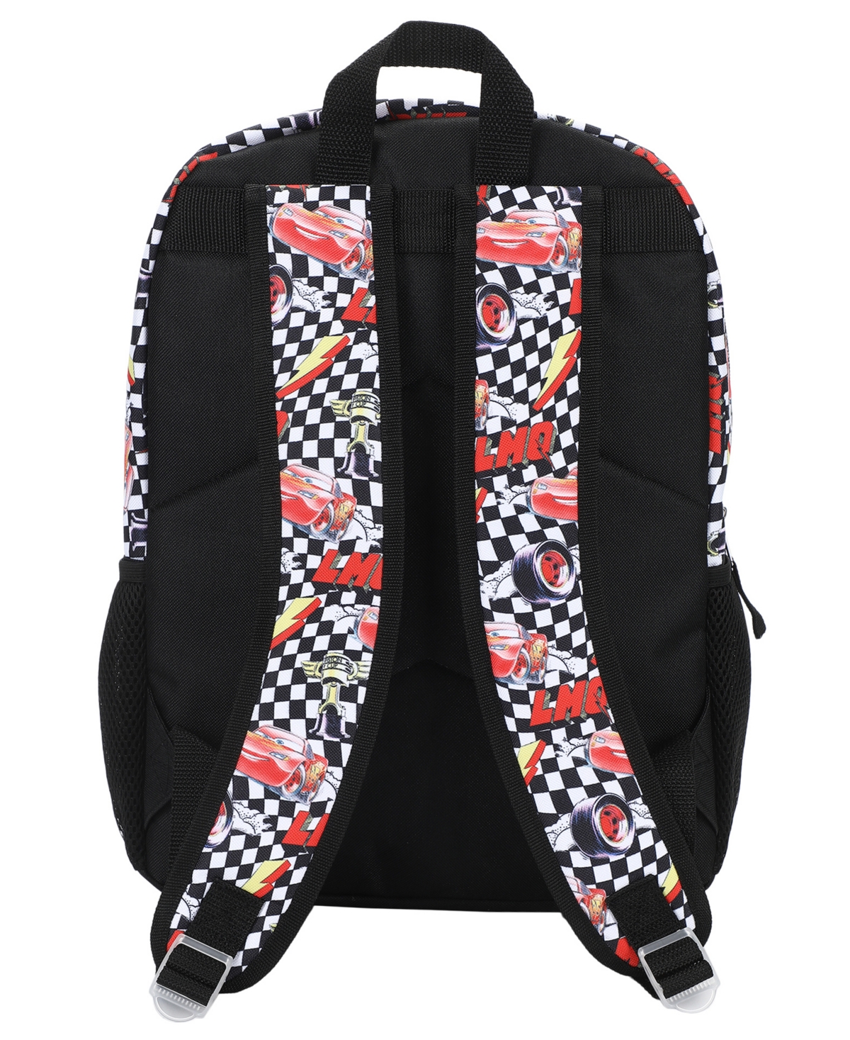 Bioworld Boys' Cars All Over Print Backpack, Lunch Bag, Key Chain and Pencil Case, 4-Piece Set
