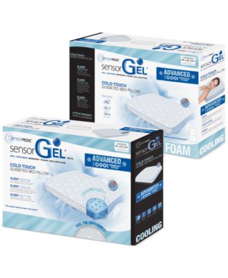 SensorGel CLOSEOUT! Advanced iCOOL Gel-Infused Memory Foam Gusset Standard Pillow, Created for Macy's