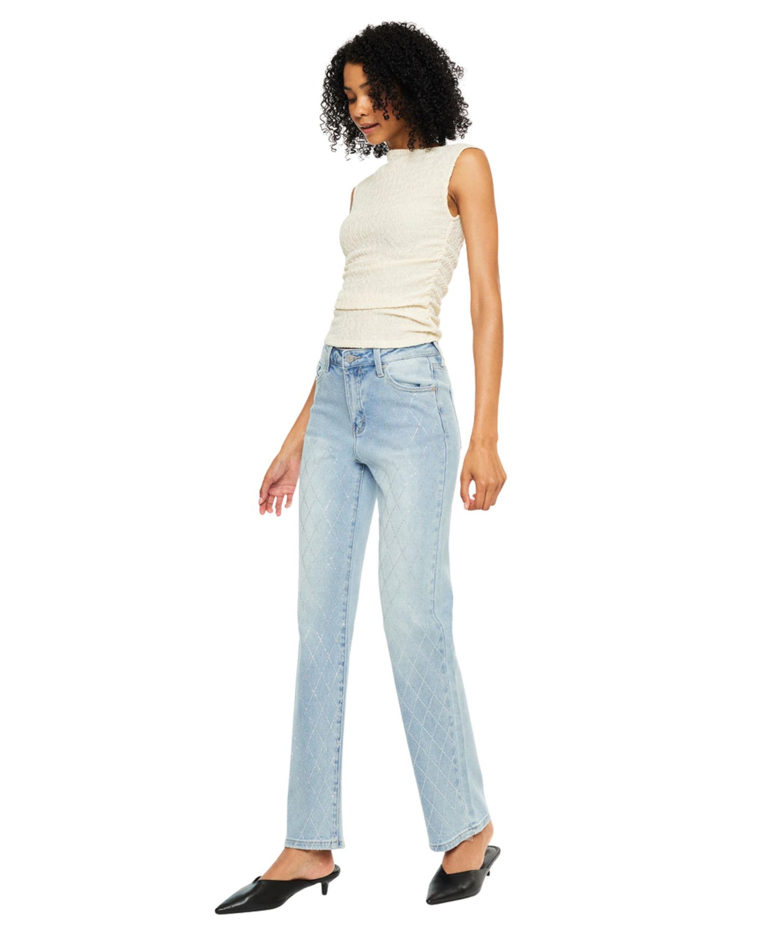 Women's Cheriese High Rise Straight-Leg Jeans