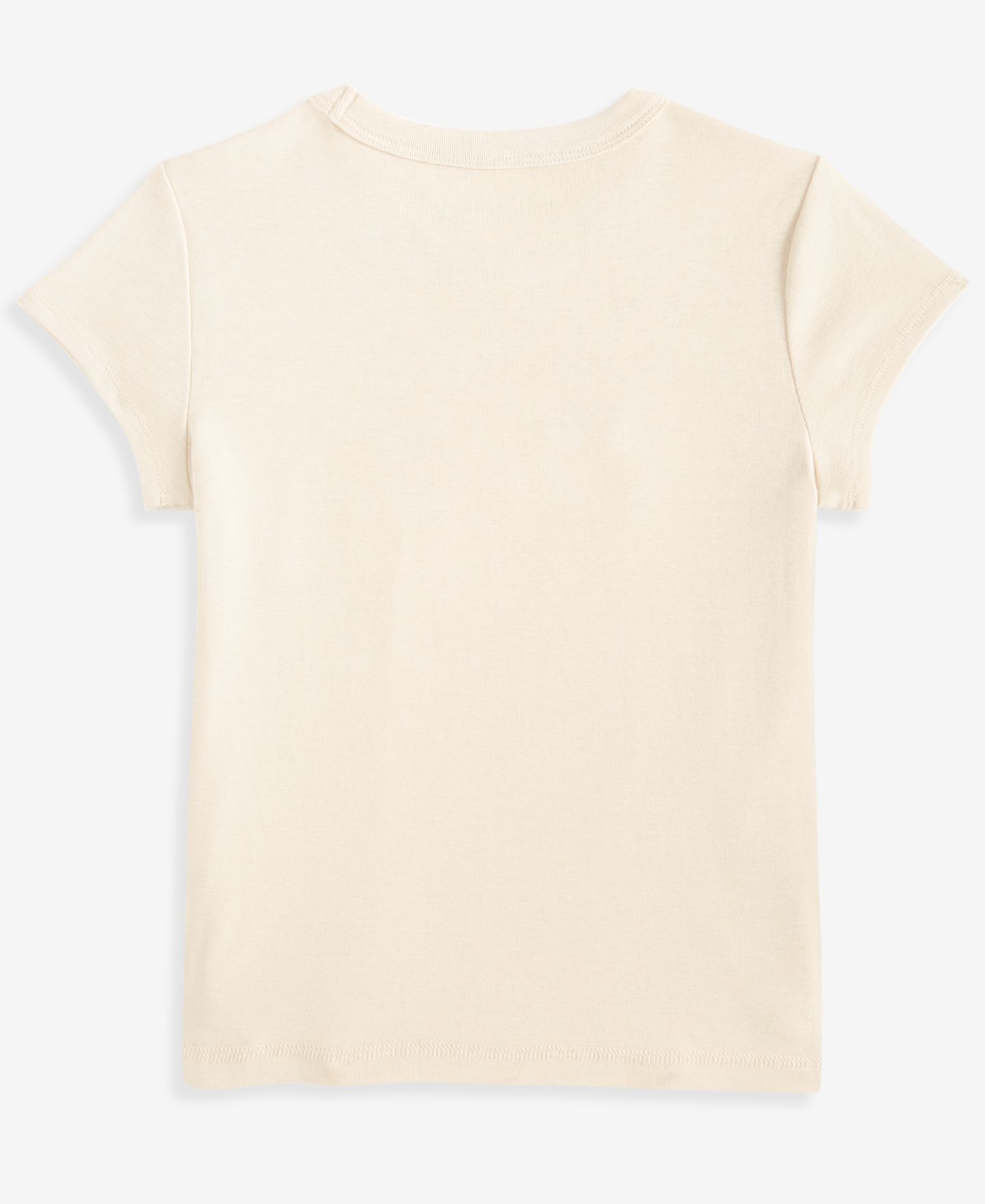 Футболка abercrombie kids Floral Logo Baby T-Shirt для девочек, цвет: Светлый бежевый — фото 4