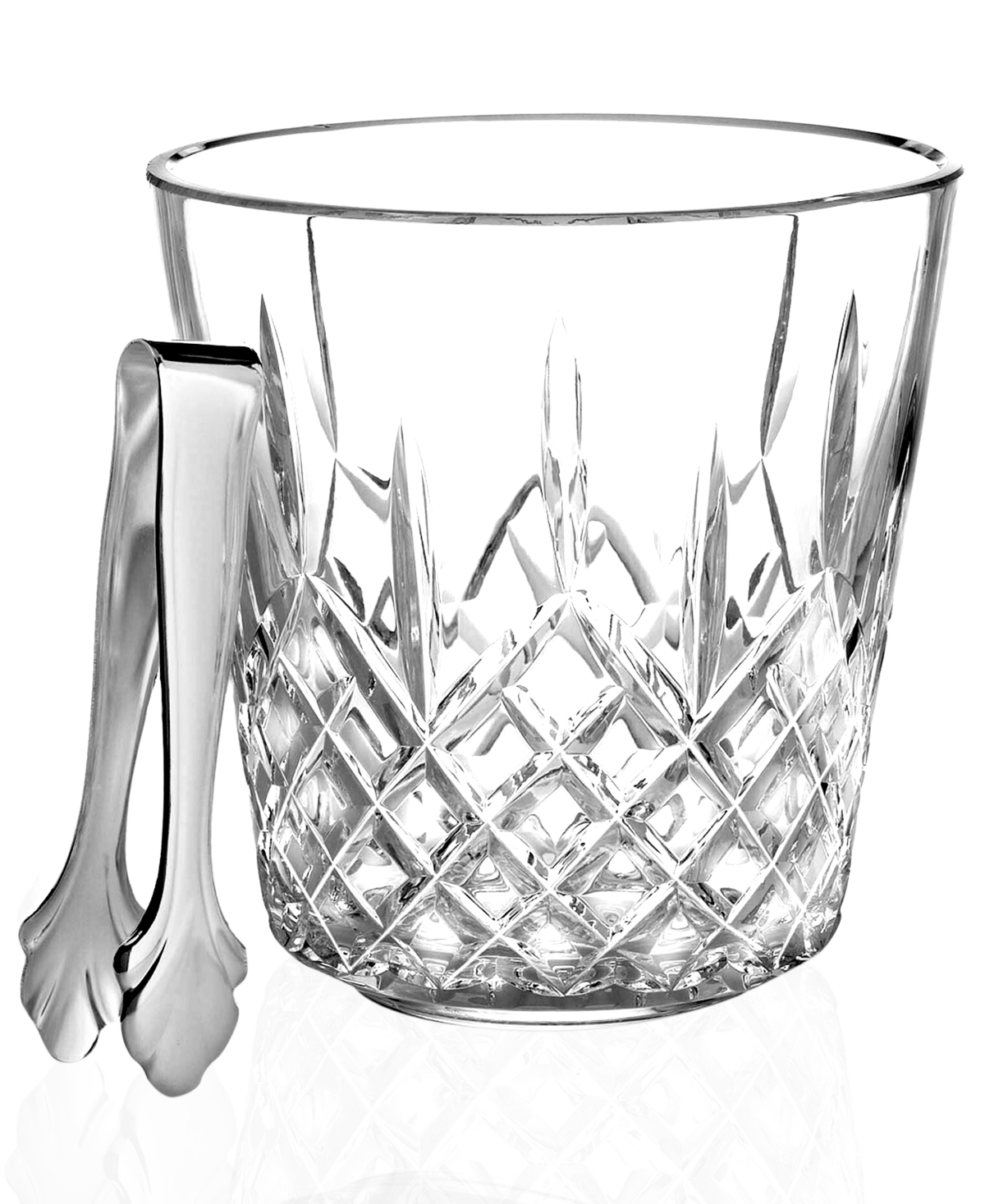 Waterford Lismore Ice Bucket With Tongs In No Color