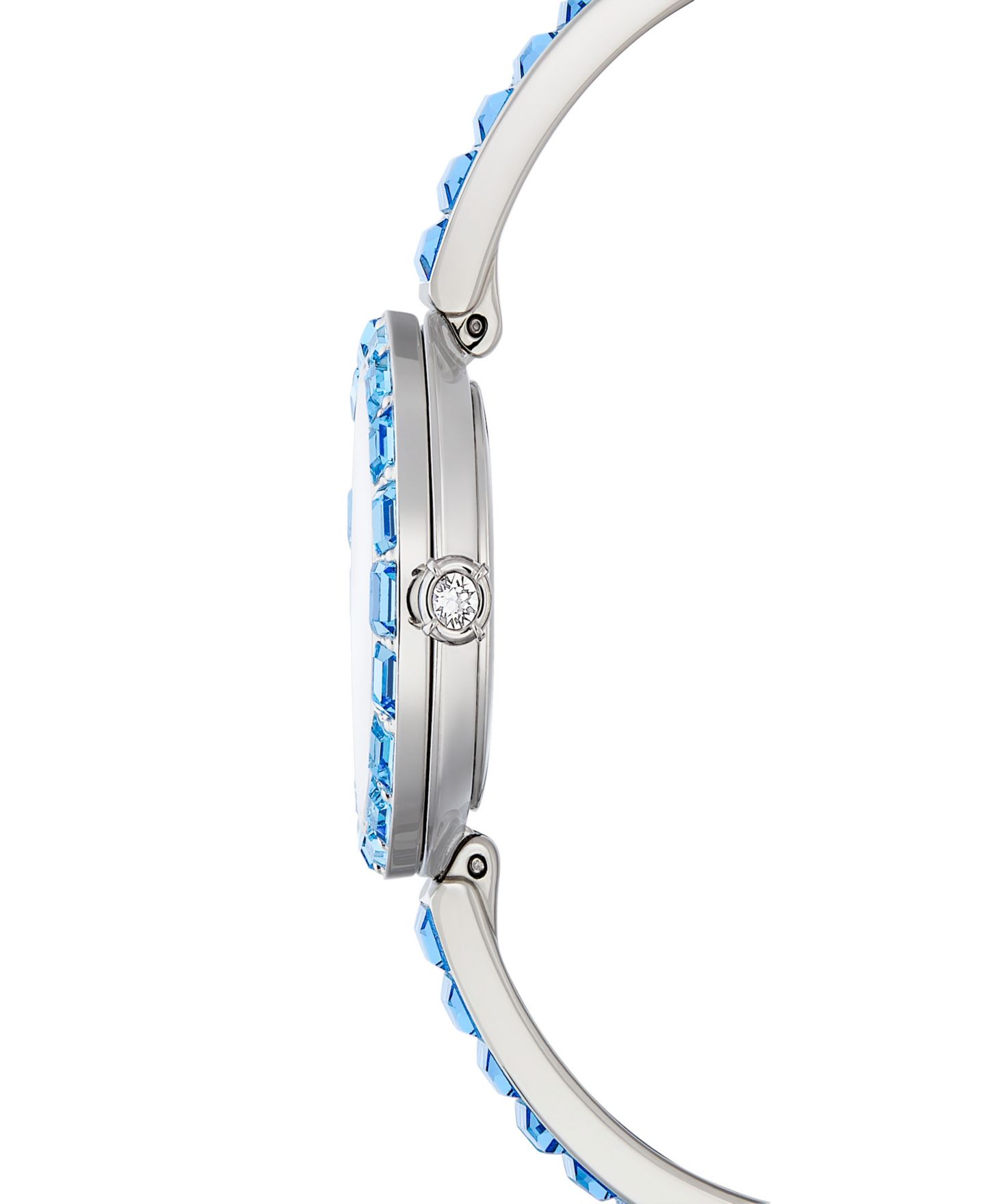 Женские часы Swarovski Matrix Bangle Swiss Crystal Bracelet Blue Stainless Steel Watch 25 x 25mm — фото 4