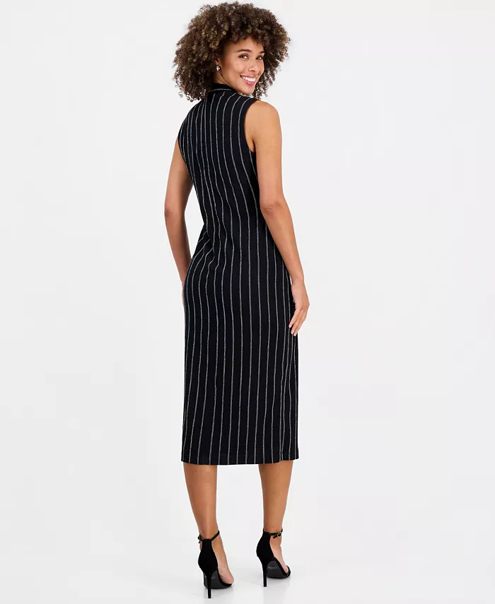 Women's Wrap-Front Sleeveless Midi Dress - thumbnail 5