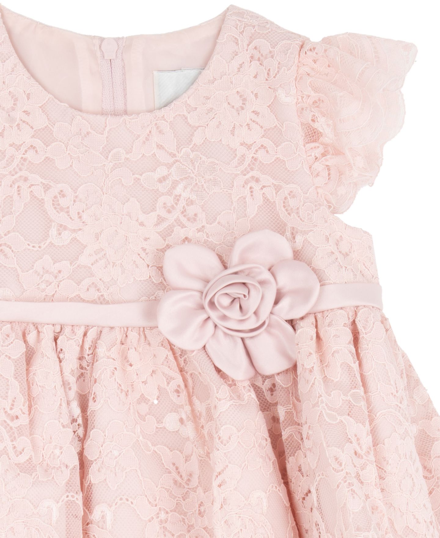 Платья Rare Editions Short-Sleeve Dress with Diaper, 2-Piece Set для девочек-малышей, цвет: Пудровый — фото 3