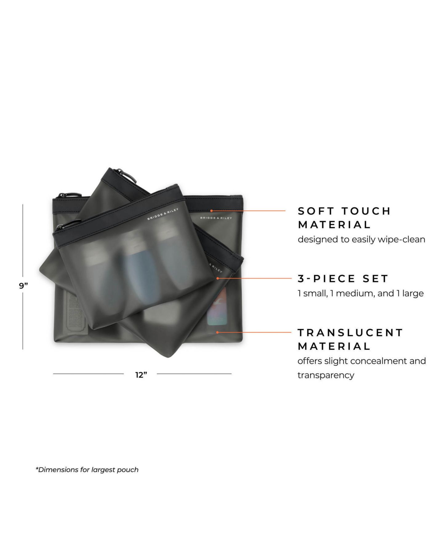 Сумки Briggs & Riley Travel Essentials Translucent Pouch Set — фото 5