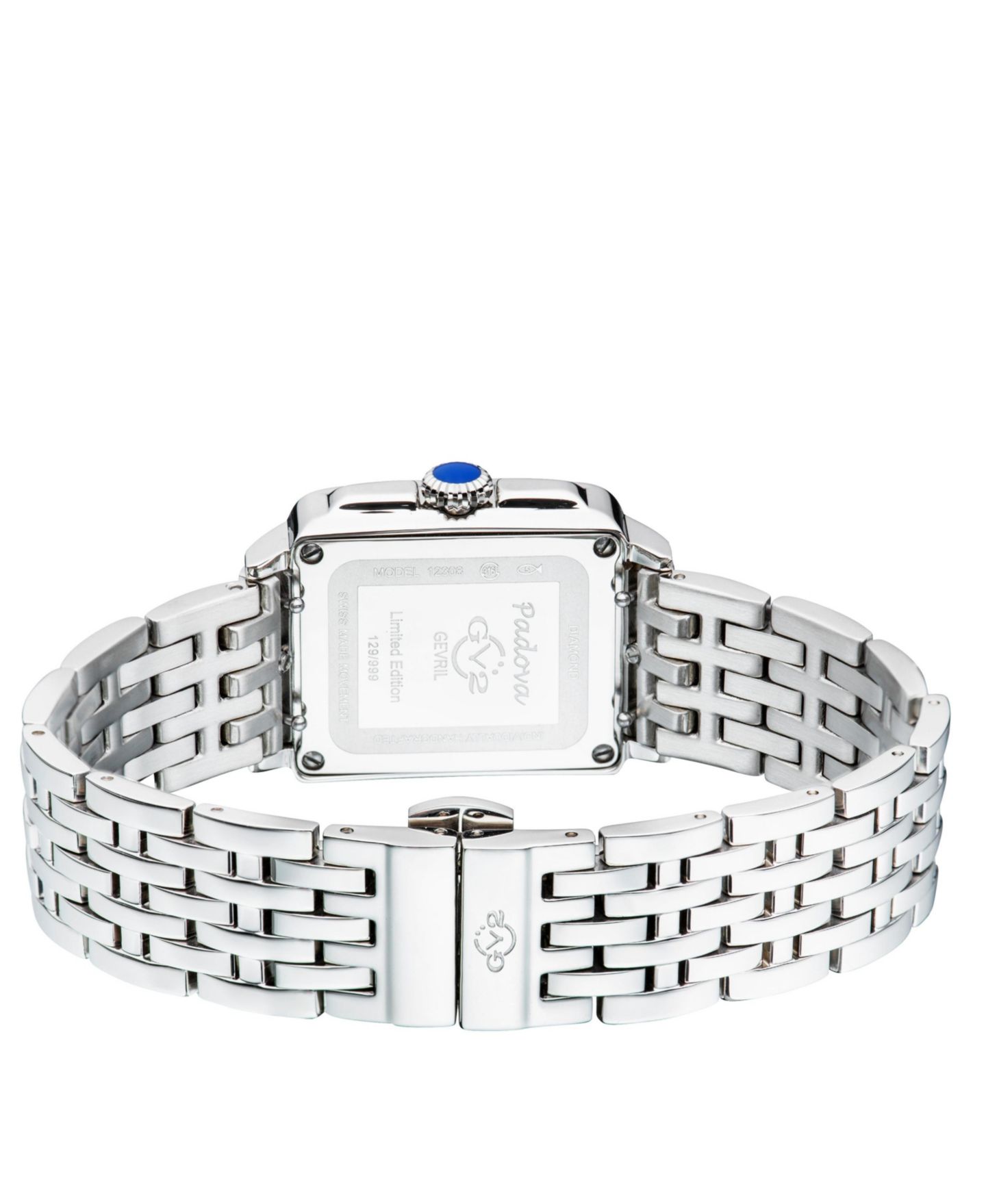 Женские часы GV2 by Gevril Padova Swiss Quartz Diamond Silver Stainless Steel Bracelet Watch — фото 2