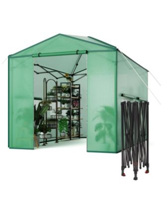Pop-Up Greenhouse with Durable PE Cover, Grow Tent for All Seasons Indoor Outdoor Plants