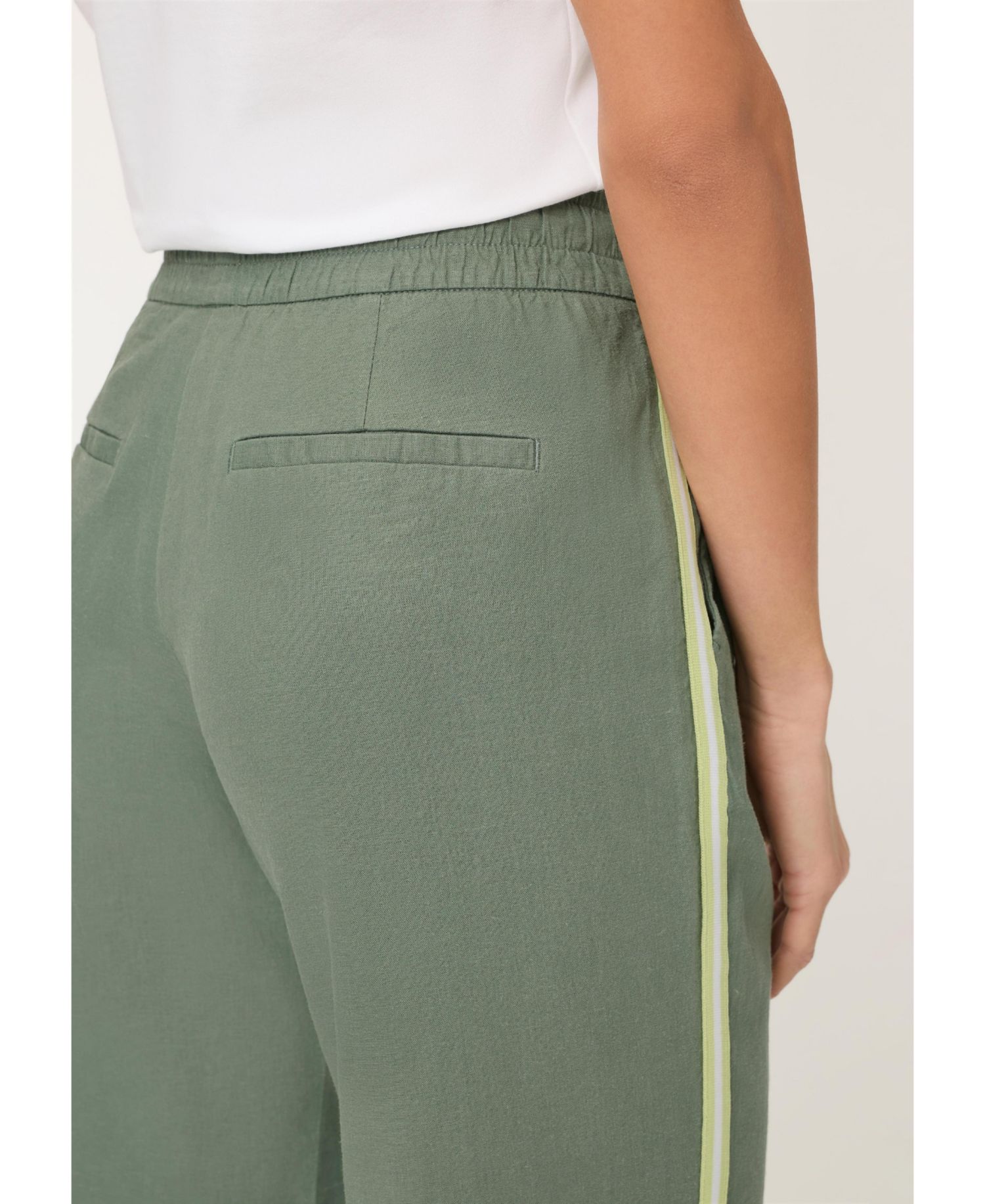 Womens Drawstring Side Stripe Pant
