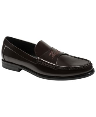 Men's Embroidered Logo Slip-On Loafers
