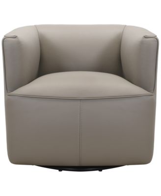 Muriel 40" Leather Accent Swivel Chair