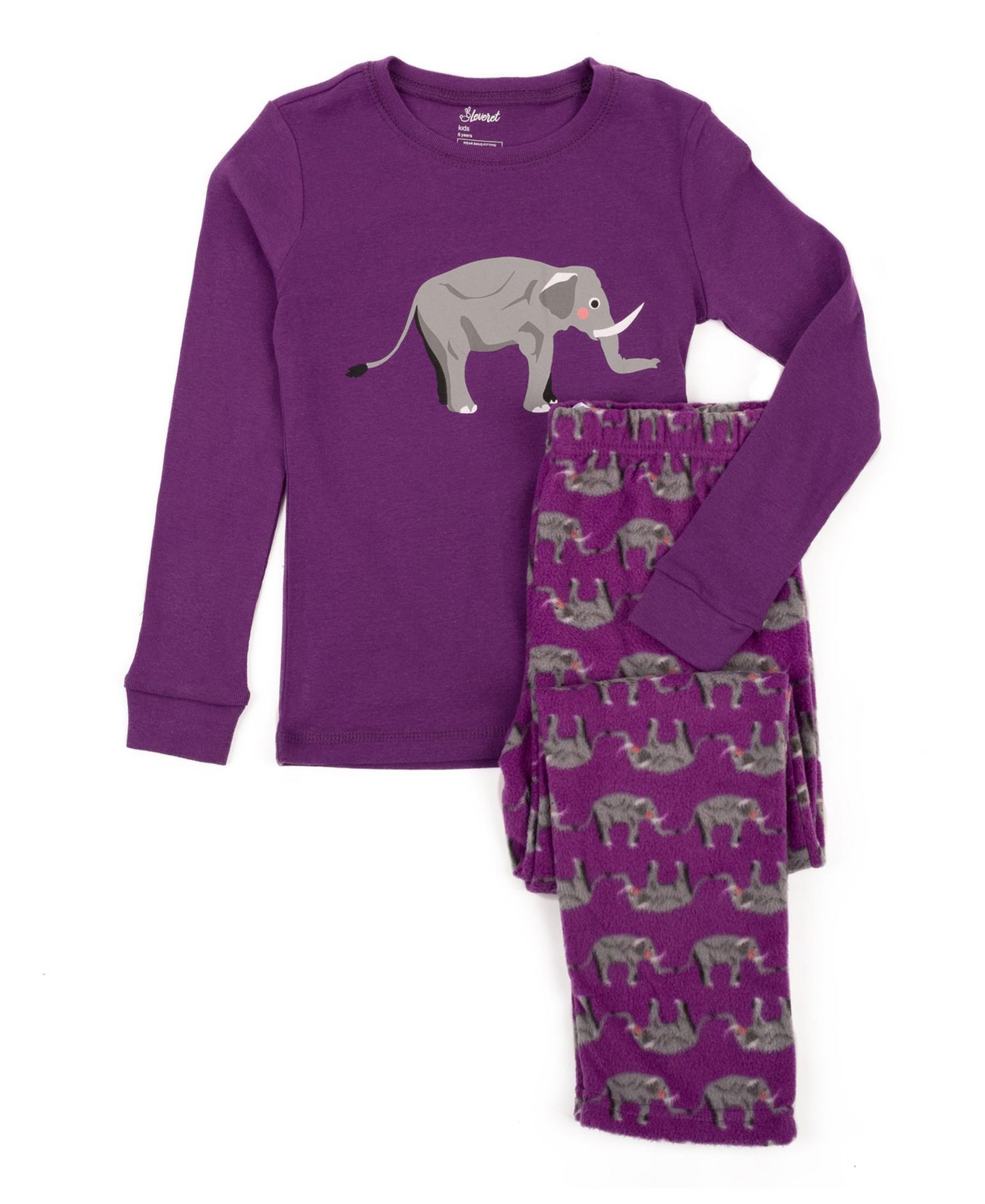 Toddler Girls Matching Family Two-Piece Pajamas - Cotton Top and Fleece Pants - Cute and Playful Prints