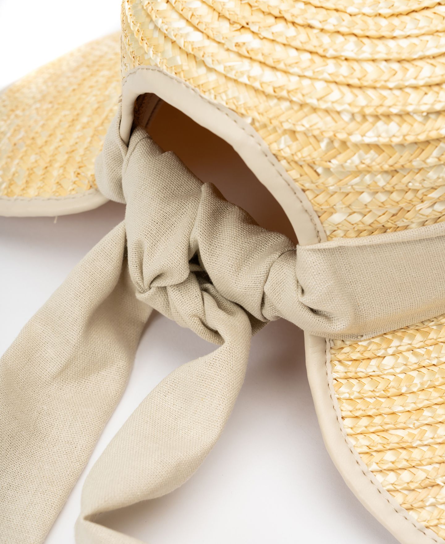 Женский головной убор BCBG Wheat Straw Face Framer Linen Tie Sun Hat, цвет: Натуральный — фото 3