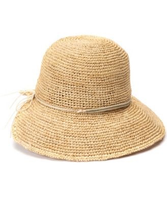 BCBG Raffia Face Saver Bead Trim Sun Hat - Macy display picture 2
