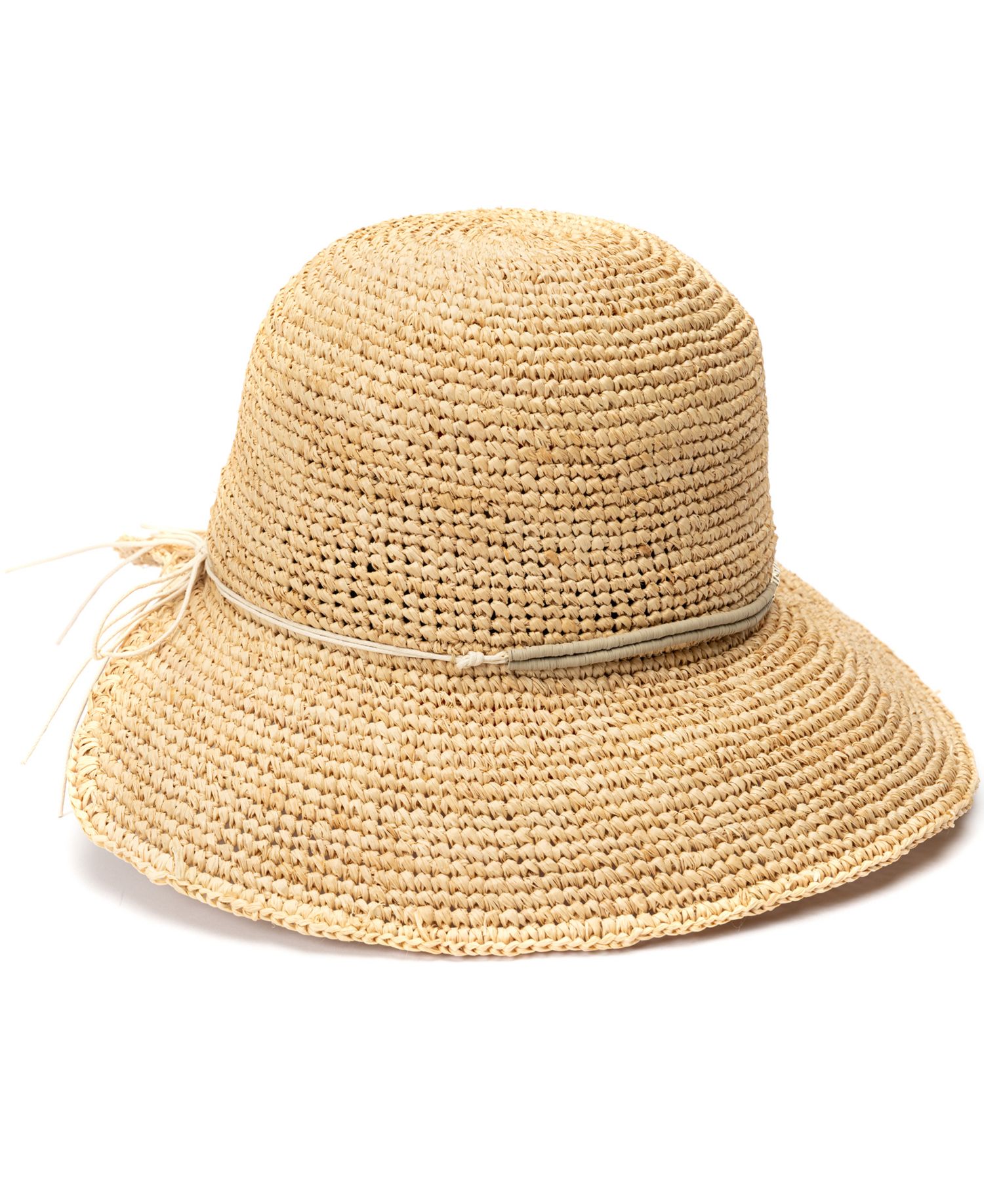 Raffia Face Saver Bead Trim Sun Hat