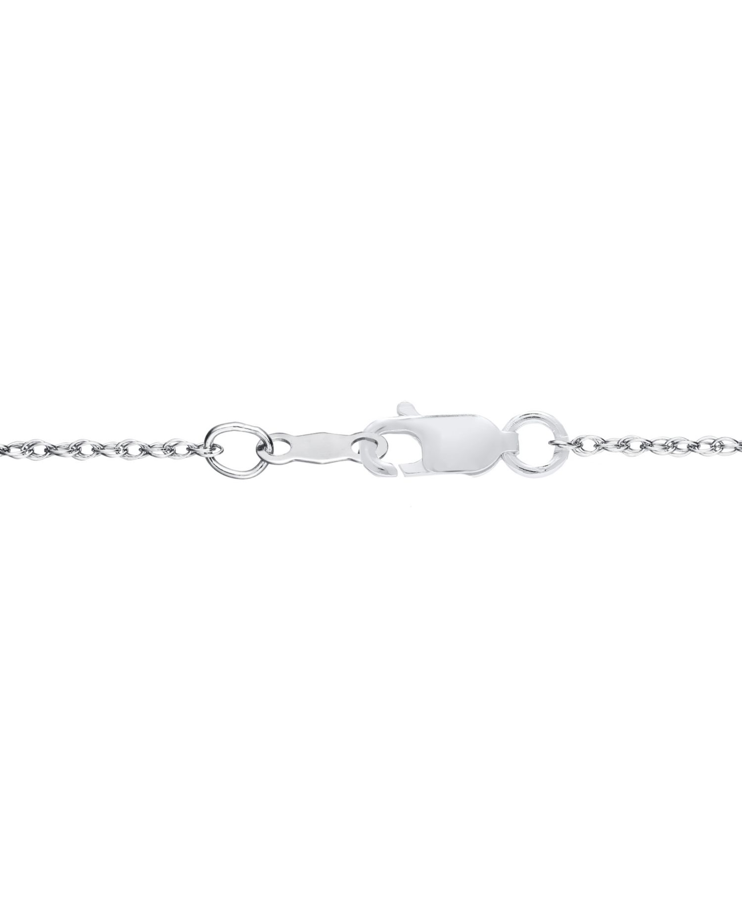 Beaded Edge Cross Pendant Necklace in Sterling Silver