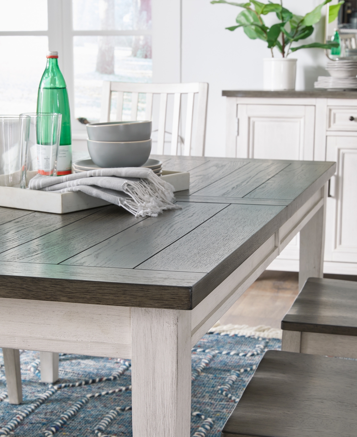 Dawnwood 88" Wood Modern Farmhouse Dining Table