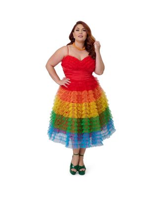 Plus Size Tulle Sweetheart Cupcake Swing Dress