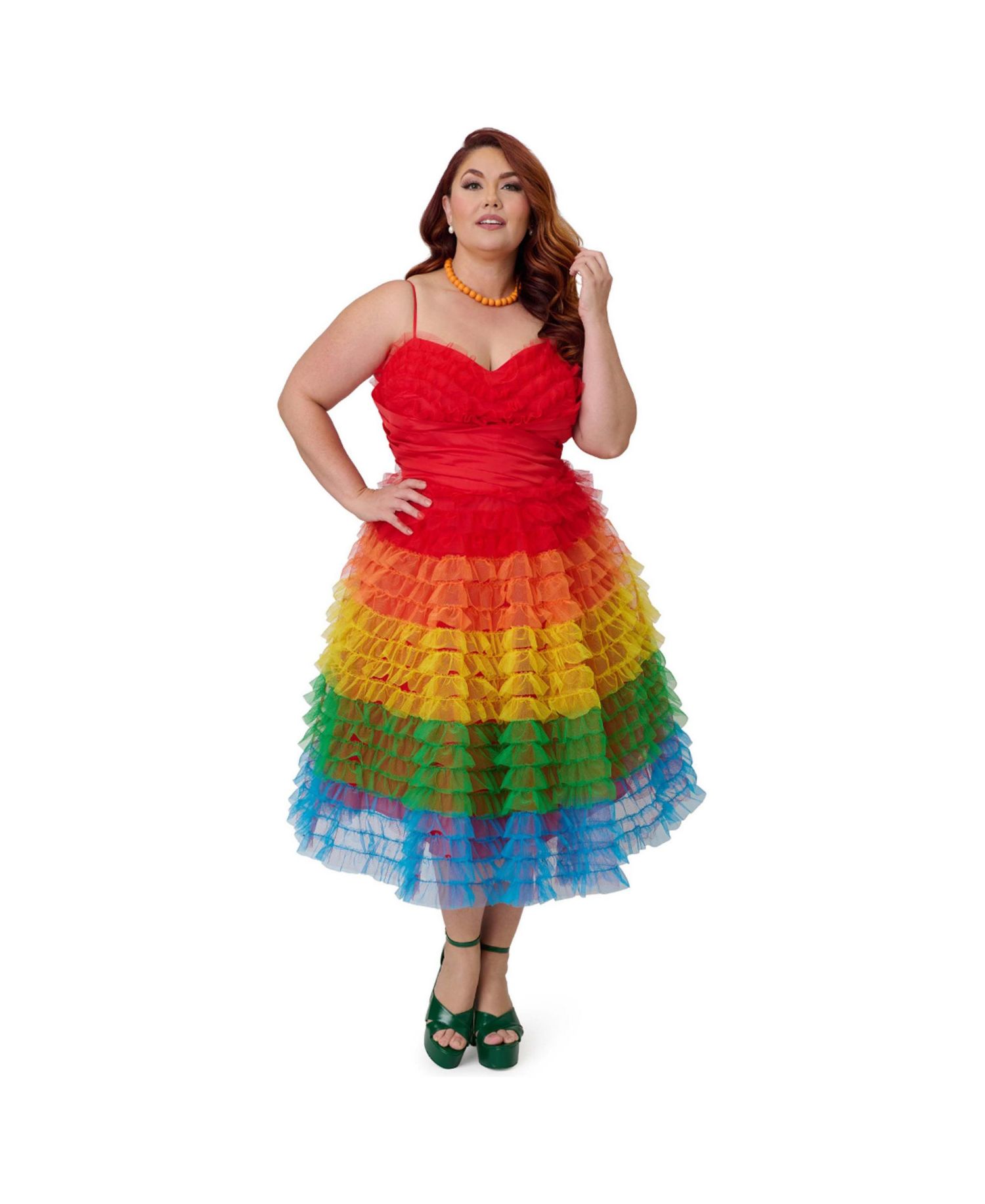 Plus Size Tulle Sweetheart Cupcake Swing Dress