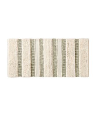 Asher Woven Texture Stripe Bath Rug, 22" x 58"