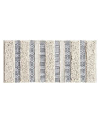 Asher Woven Texture Stripe Bath Rug, 20" x 32"