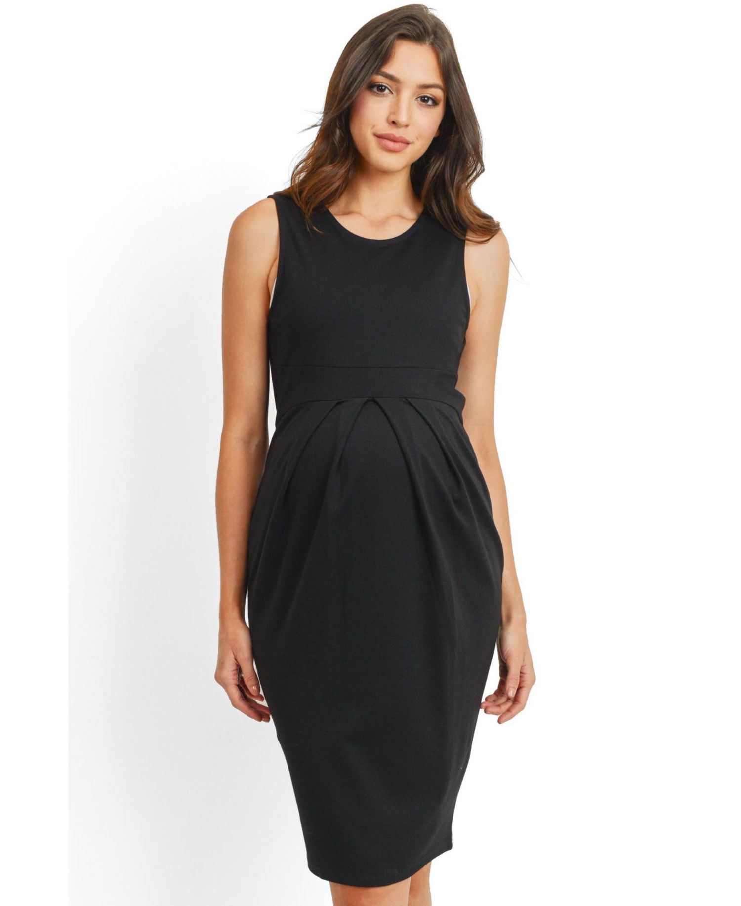 Women's Sleeveless Pleated Bodycon Dress