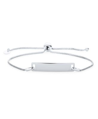 Dainty Blank Name Plated Identification ID Bolo Bracelet
