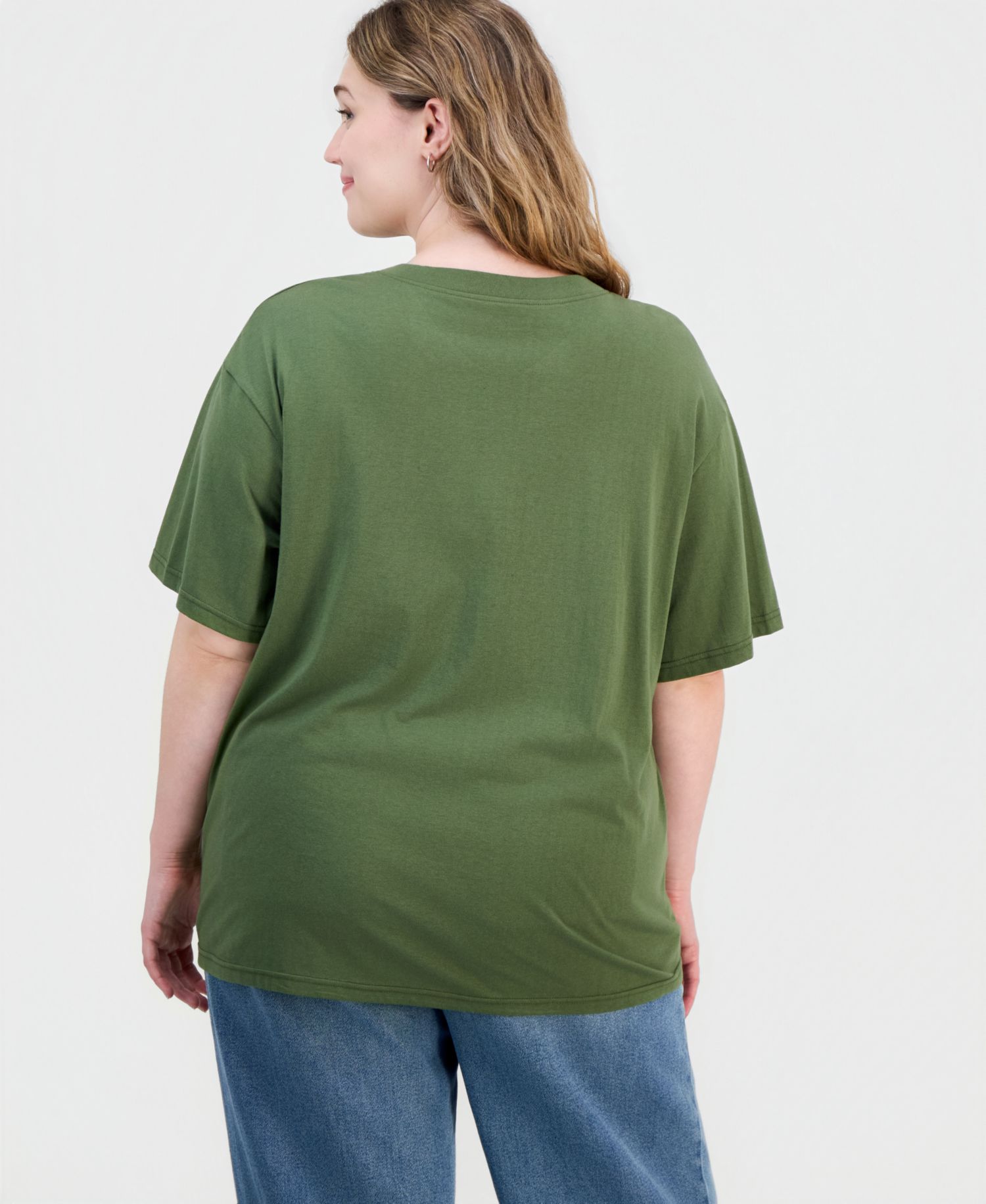 Trendy Plus Size New York Bear Graphic Varsity Boyfriend T-Shirt
