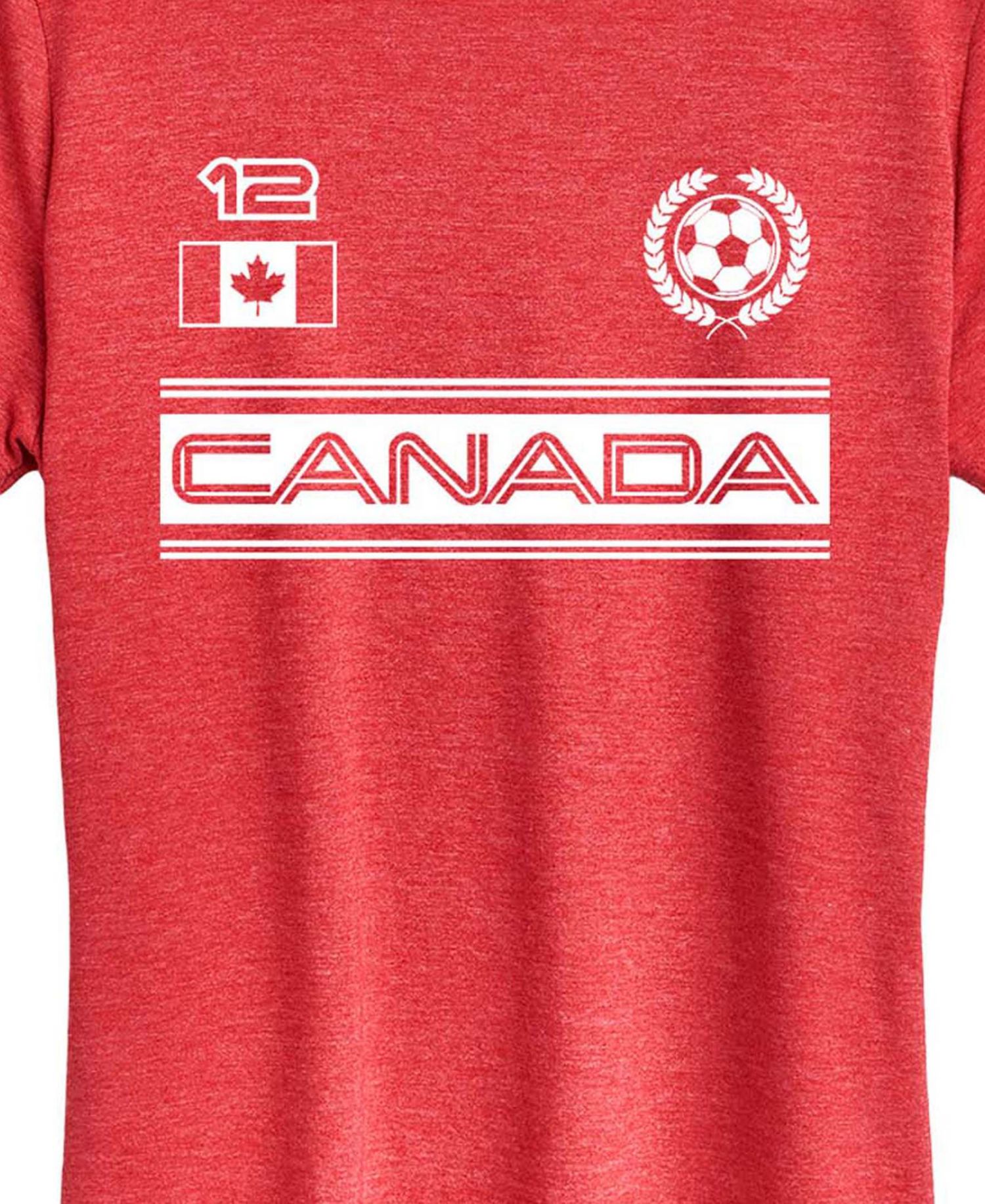Plus Size Canada Soccer Jersey Graphic T-Shirt