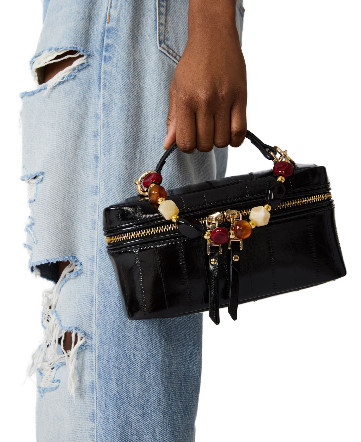 Женская сумка Steve Madden Bherra Zippered Vanity Handbag, цвет: Чёрный — фото 2