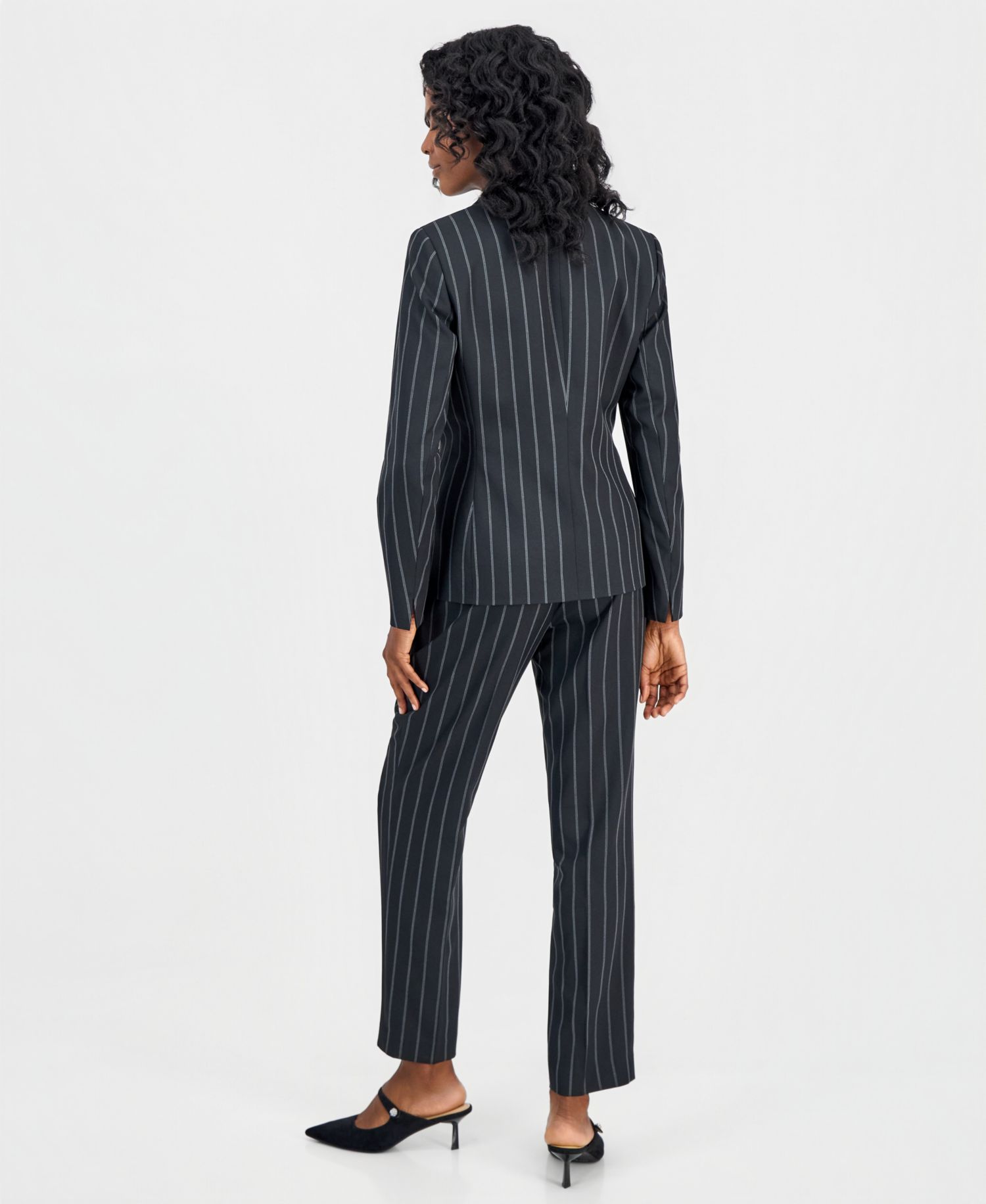 Women's Ava Straight-Leg Pinstripe Pants