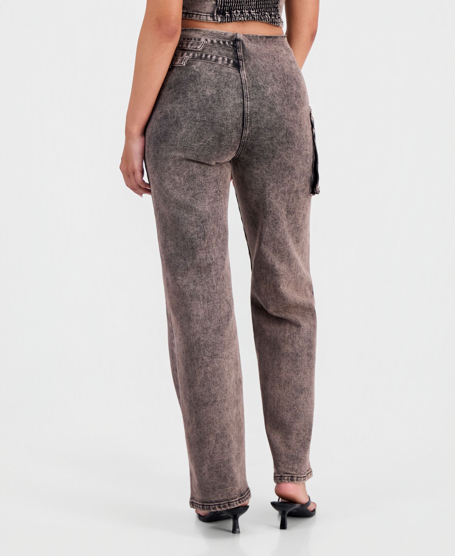Women's Dirty Denim High-Rise Straight Jeans