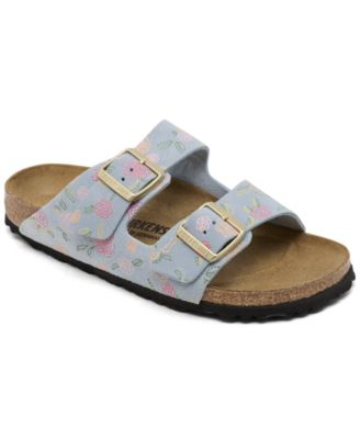 Women's Arizona Flower Print Suede Leather Sandals from Finish Line