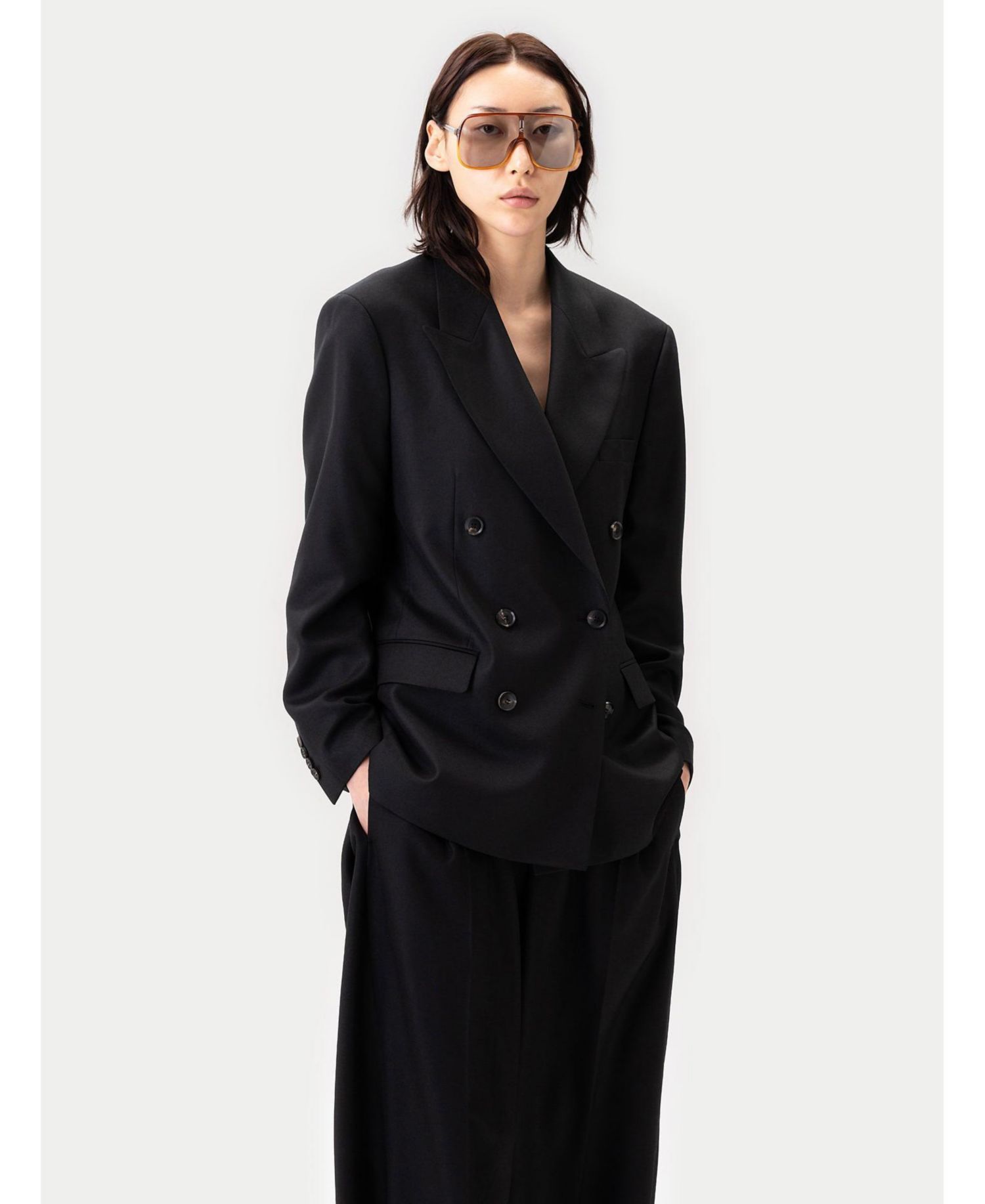 Women's Double-Breasted Cashmere Suit Blazer