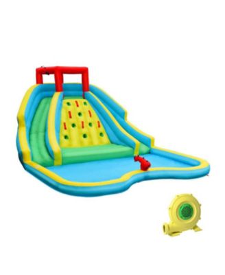 Kids Inflatable Water Slide Bounce House with Climbing Wall With Blower