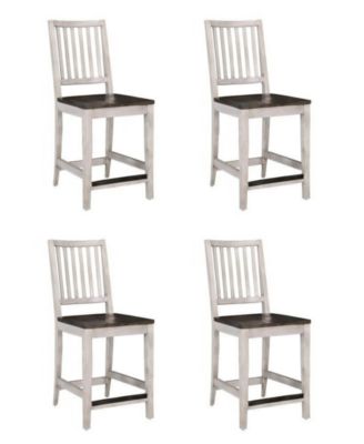 Dawnwood 4-Piece Wood Counter Side Chair Set
