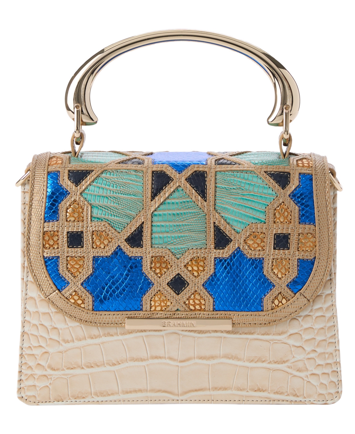 Brahmin Hallie Mosaic Small Satchel Handbag