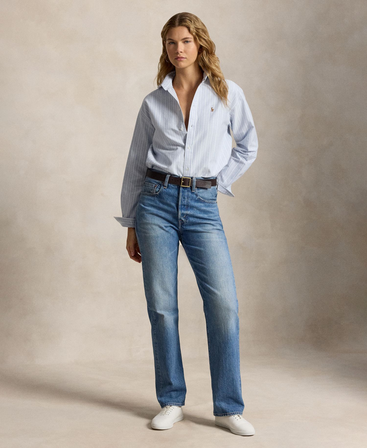 Women's Point Collared Relaxed-Fit Shirt