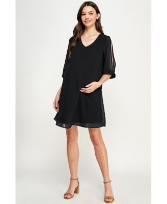 maternity mesh pure color deep v neck dress Custom Sexy Deep V-neck Tulle Maternity Dress, Blue / 4XL
