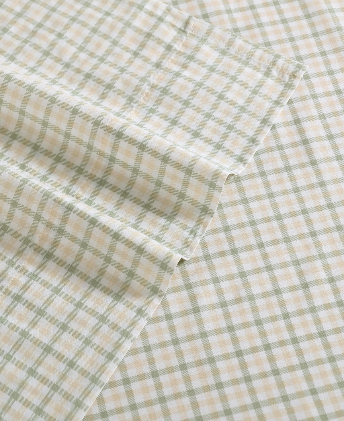 Nautica Calm Seas Gingham 200-Thread Count Cotton Percale 4-Pc. Sheet Set