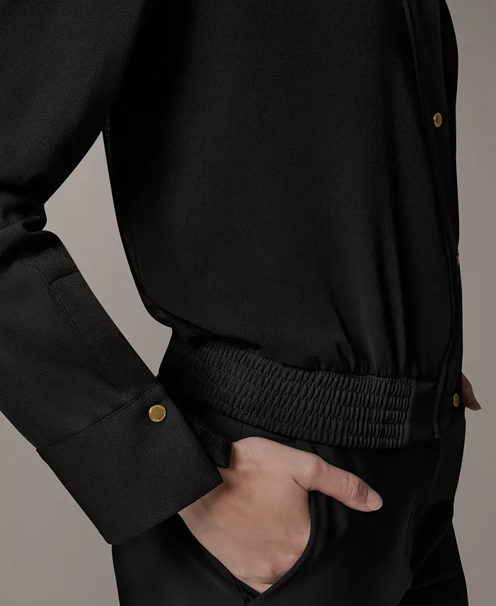 Petite Mix Media Zipper Jacket - thumbnail 6