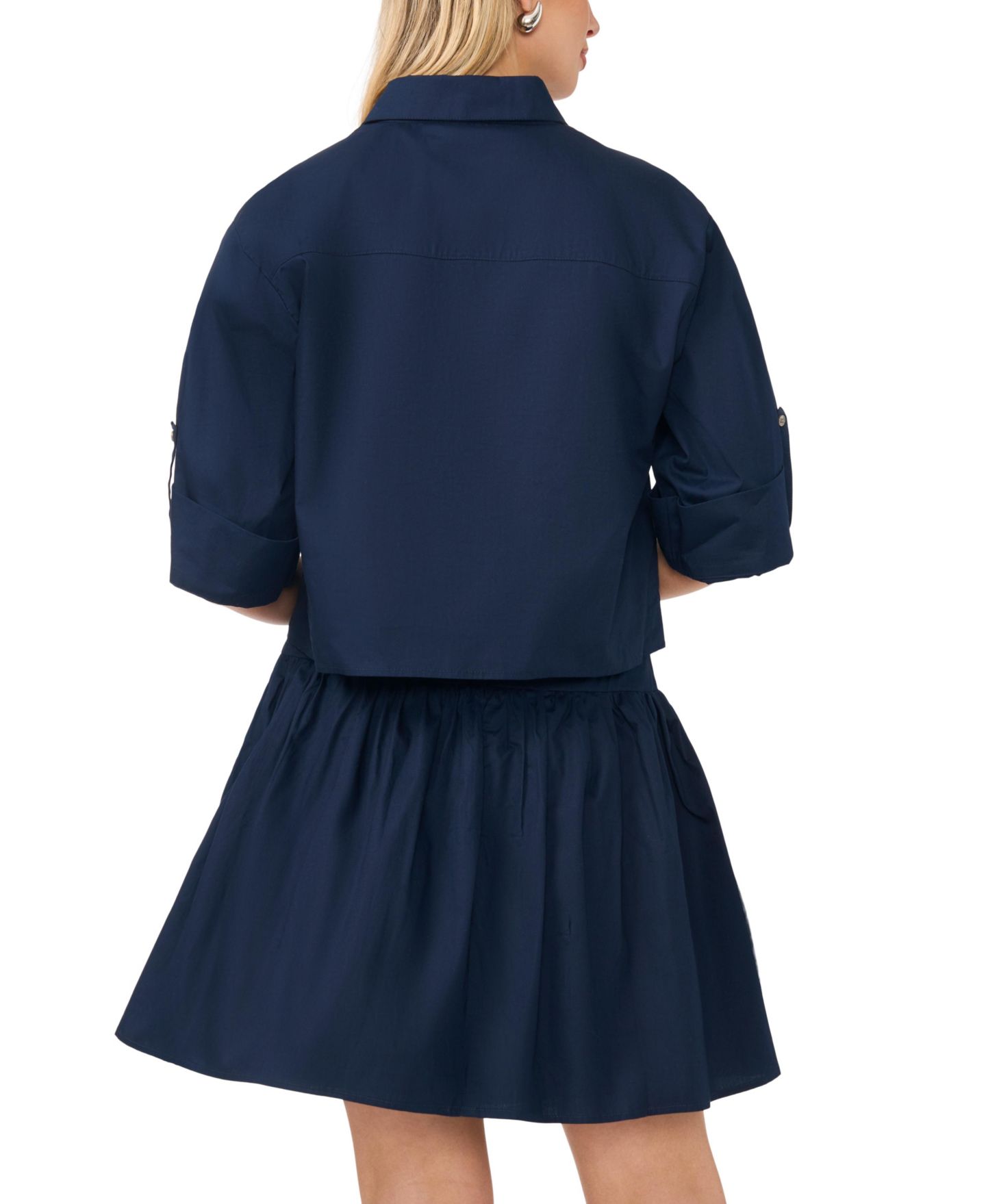 Женская юбка 1.STATE Cotton Mini, цвет: Тёмно-синий — фото 6