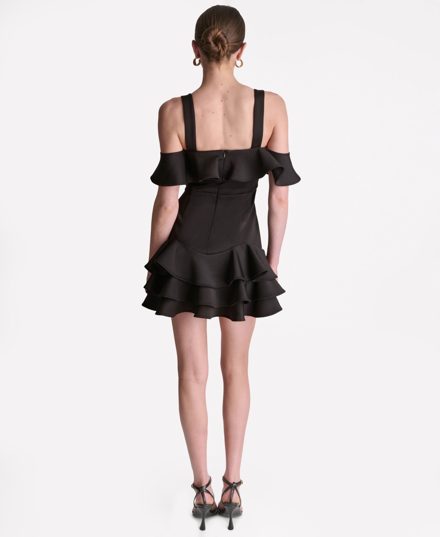 Women's Off-The-Shoulder Black Mini Dress