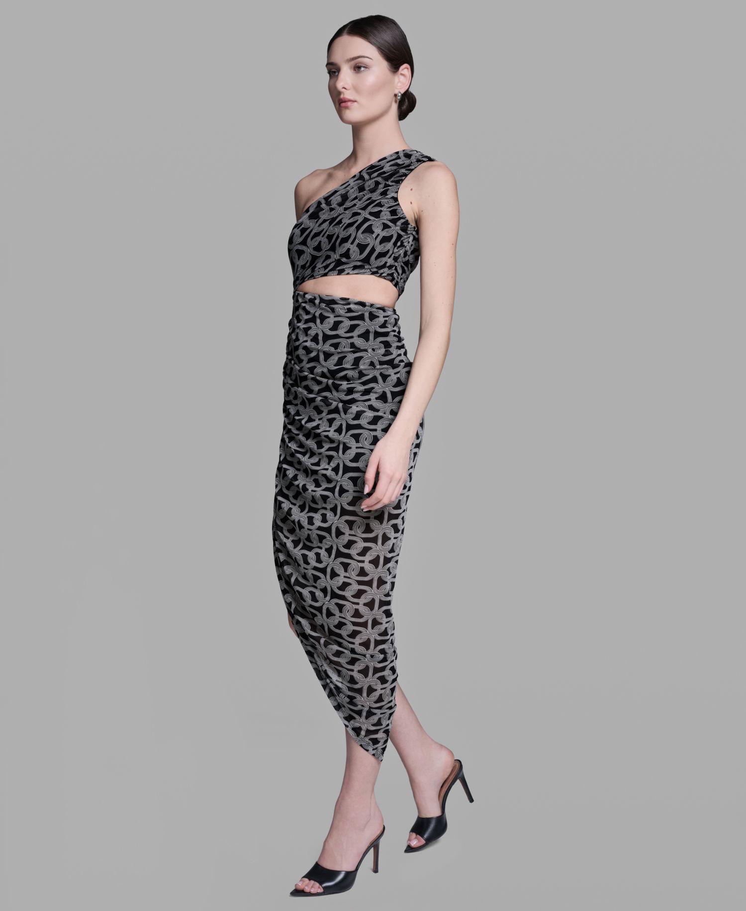 Women's One-Shoulder Midi Dress